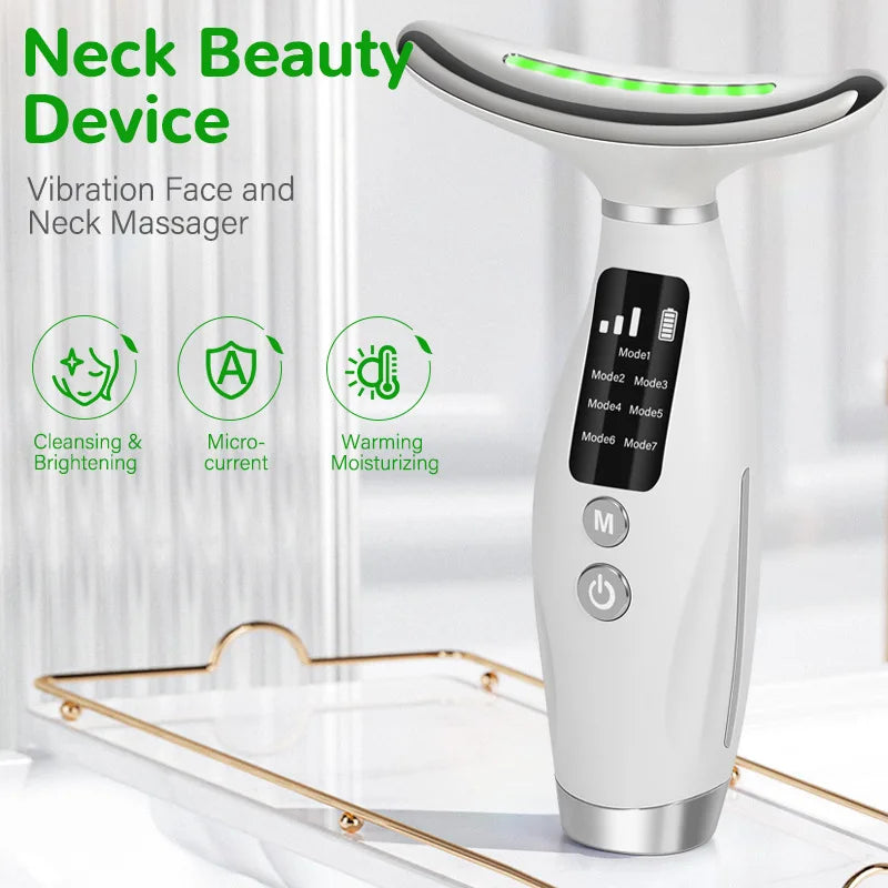 GlowLift EMS Massager - 7-Color LED Face & Neck Massager