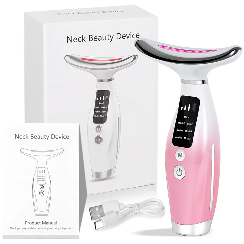 GlowLift EMS Massager - 7-Color LED Face & Neck Massager