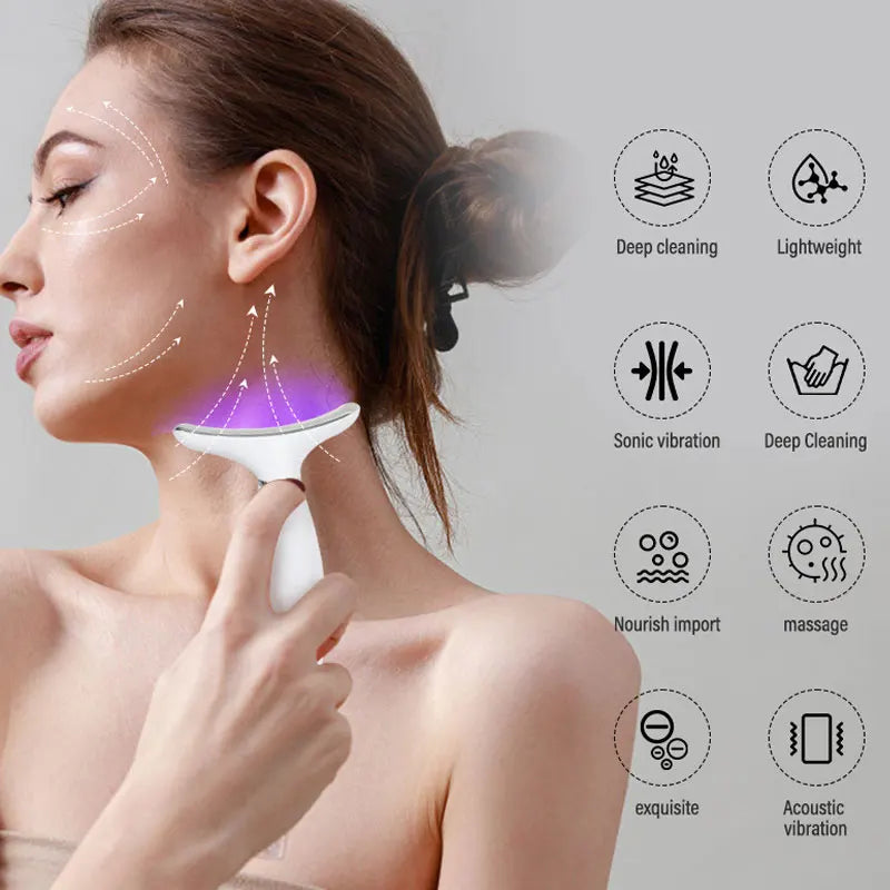 GlowLift EMS Massager - 7-Color LED Face & Neck Massager
